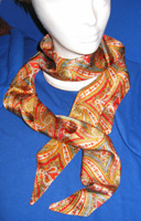 scarf red paisley